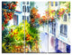 "Flowers near the House" Glossy Metal Wall Art, 3 Panels, 36"x28"