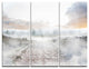 "Stony Path to Misty Forest" Photo Metal Wall Art, 3 Panels, 36"x28"