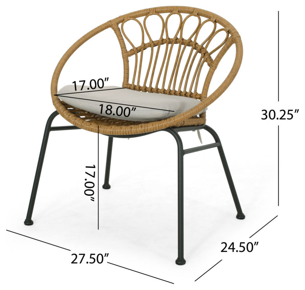 Beulah Faux Wicker Chairs, Set of 2