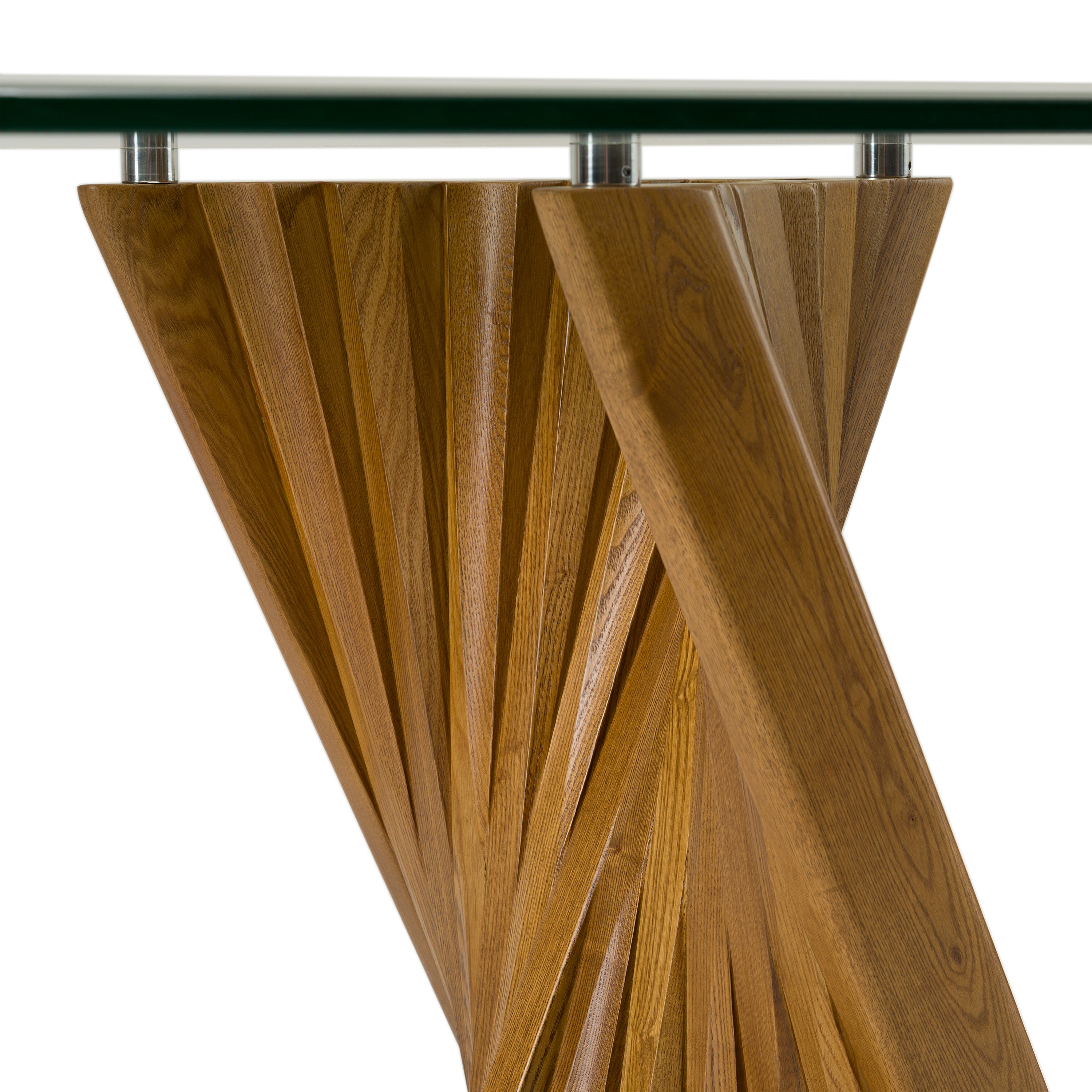 Modrest Corbin Modern Walnut and Glass Dining Table