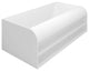 69inch Matte White Freestanding Solid Surface Bathtub with Side Shelves