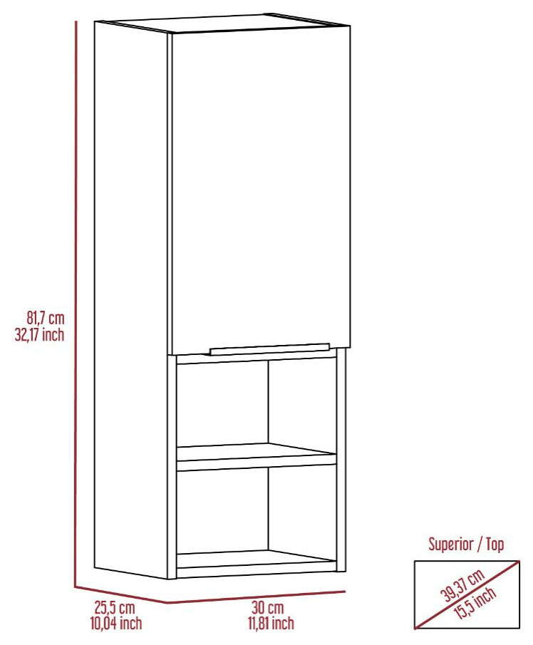 Medicine Cabinet Hazelton, Bathroom, Light Gray