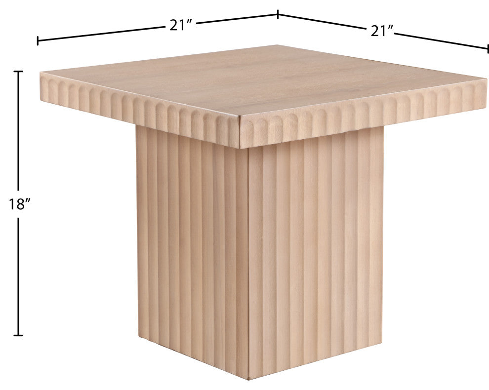 Spencer Oak Veneer Coffee Table, Natural, 18" H, 1 Piece