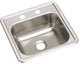 Elkay DW1011515 Dayton 15" Single Basin Drop In Stainless Steel - 2 Faucet