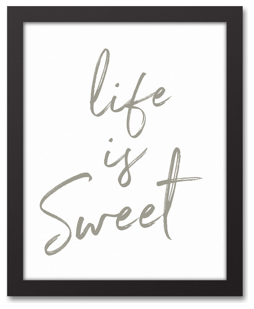 Life is Sweet 11x14 Black Framed Canvas