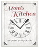 Mom's Kitchen Open 24 Hours Wall Plaque Art, 12.5x18.5