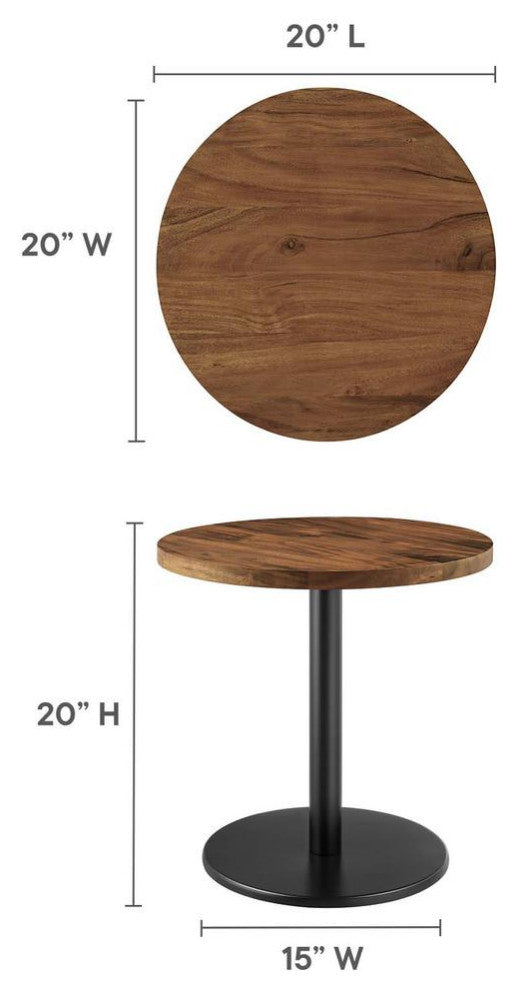 Viva Round Acacia Wood Side Table