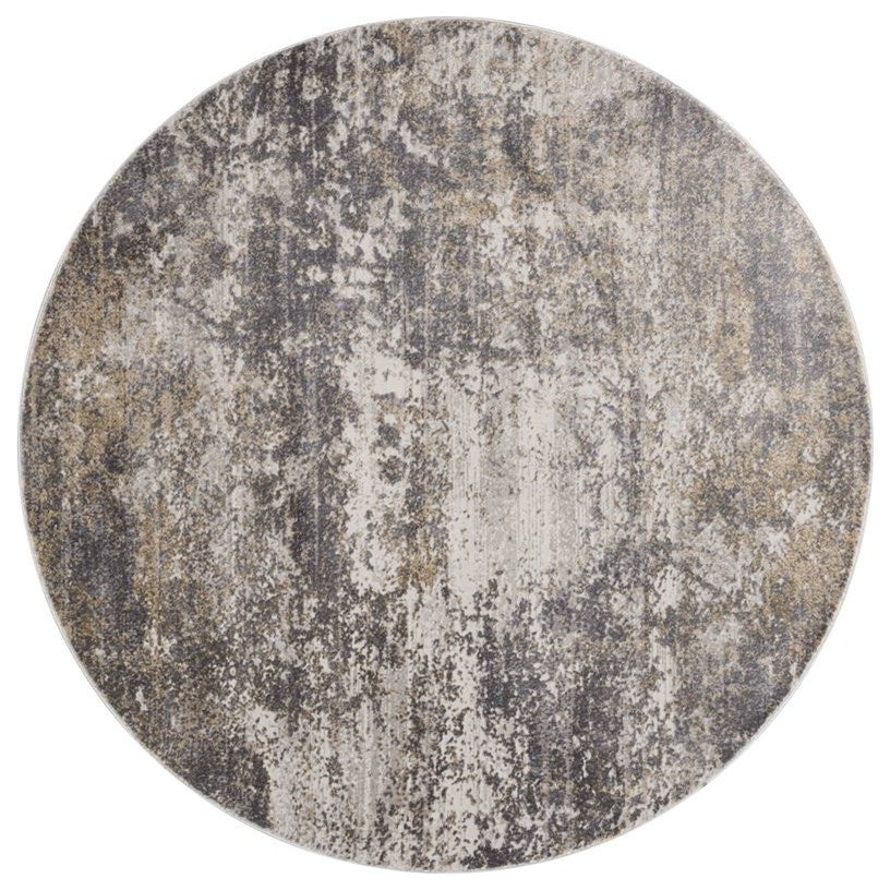 Loloi Patina Pj-02 Organic/Abstract Rug, Granite/Stone, 7'10"x7'10" Round