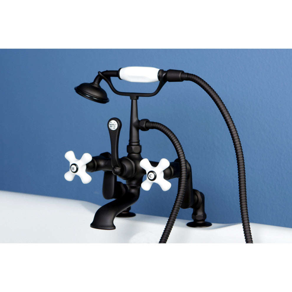 Kingston Brass Adjustable Center Deck Mount Tub Faucet, Oil Rubbed Bronze