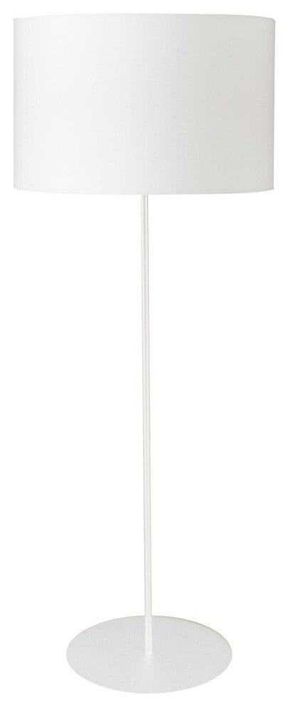 1LT Drum Floor Lamp w/ White Shade