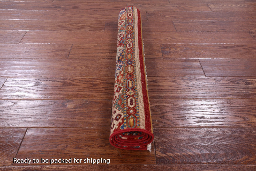 2' 8" X 3' 11" Super Kazak Khorjin Hand-Knotted Rug Q10795
