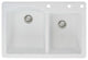 Aversa 33" silQ Granite Drop-in Double Bowl Kitchen Sink with 3 Holes in White