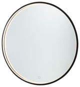 Reflections - 25W Round LED Mirror - Matte Black