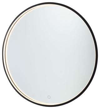 Reflections - 25W Round LED Mirror - Matte Black
