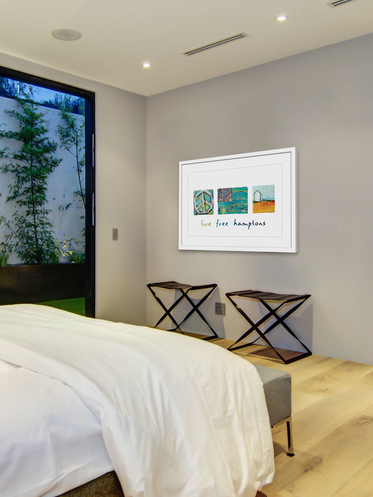 "Live Free Hamptons" Painting Print in Frame by Tori Campisi