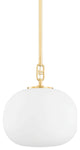 Ingels 1-Light Pendant, Aged Brass