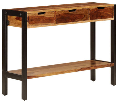 vidaXL Sideboard 3-Drawer Cupboard Sideboard Buffet Cabinet Solid Sheesham Wood