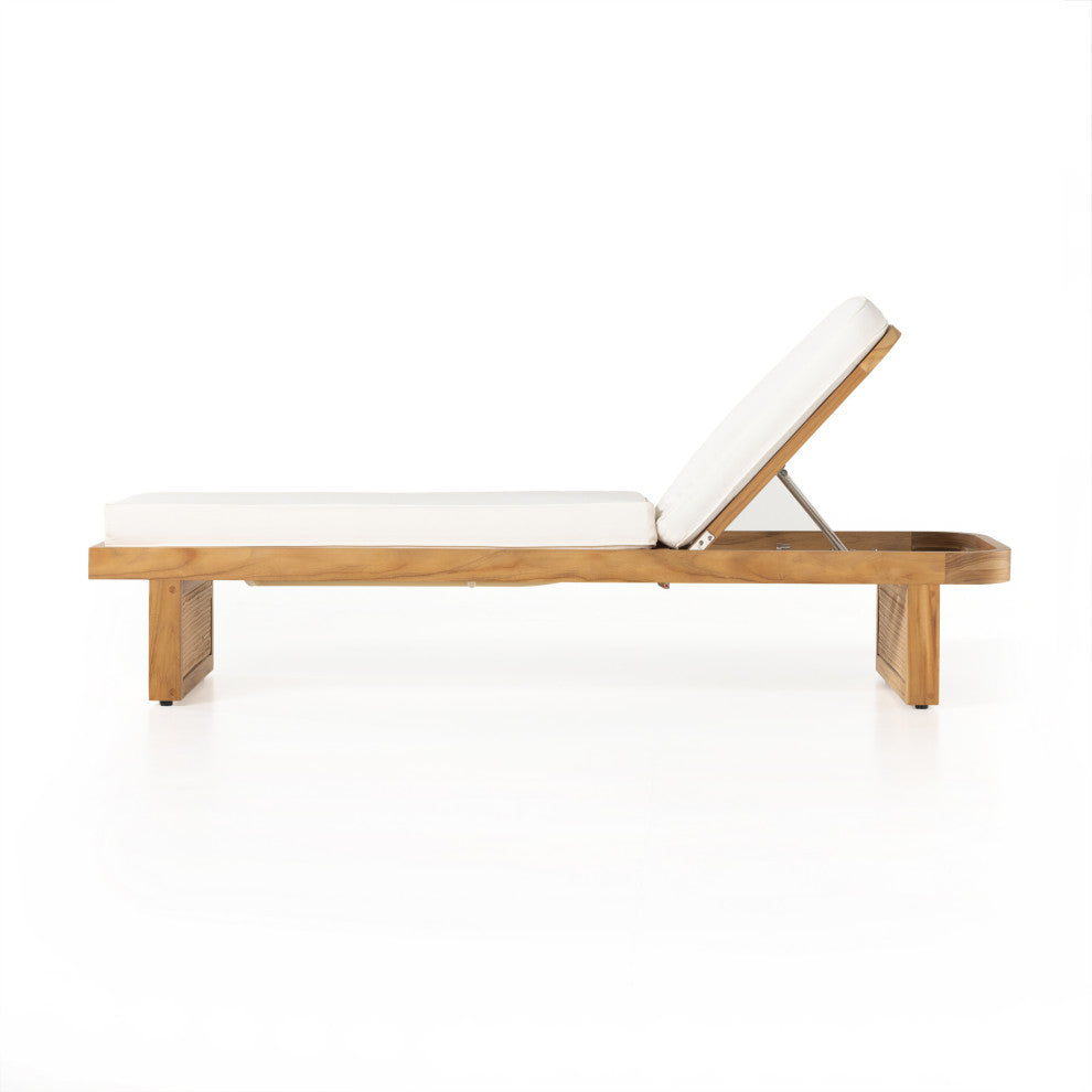 Merit Outdoor Chaise Lounge-Natural Teak