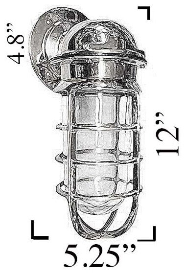 Nautical Bulkhead Sconce (US J-Box Ready / Indoor / Outdoor / Solid Brass)