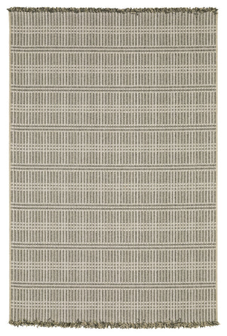 Genoa Geometric Lines Beige/ Black Flatwoven Indoor-Outdoor Area Rug 3'3" x 5'