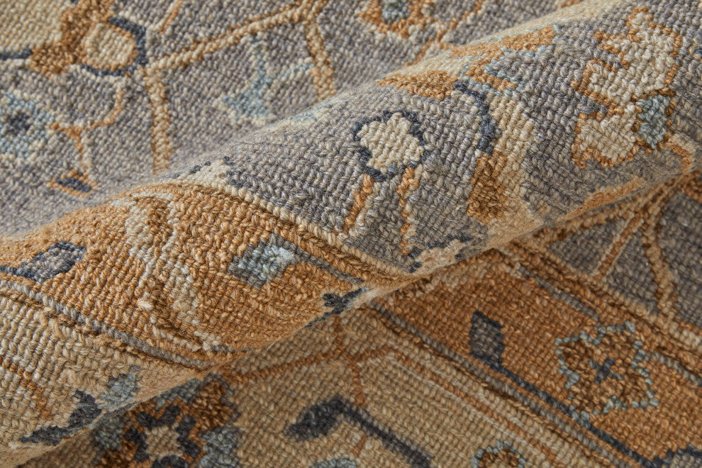Aleska Traditional Oriental, Gray/Gold, 2'x3' Accent Rug