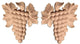 Tulare Grape Clusters Carvings, Maple, 2-Piece Set