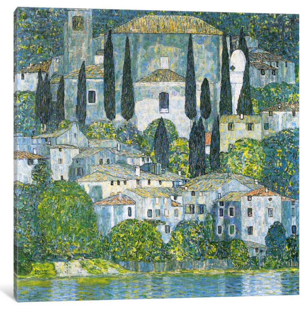 "Kirche In Cassone, Church In Cassone" Wrapped Canvas Print, 26x26x1.5