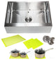 30" Apron Flat Front Stainless Steel Kitchen Single Sink Package