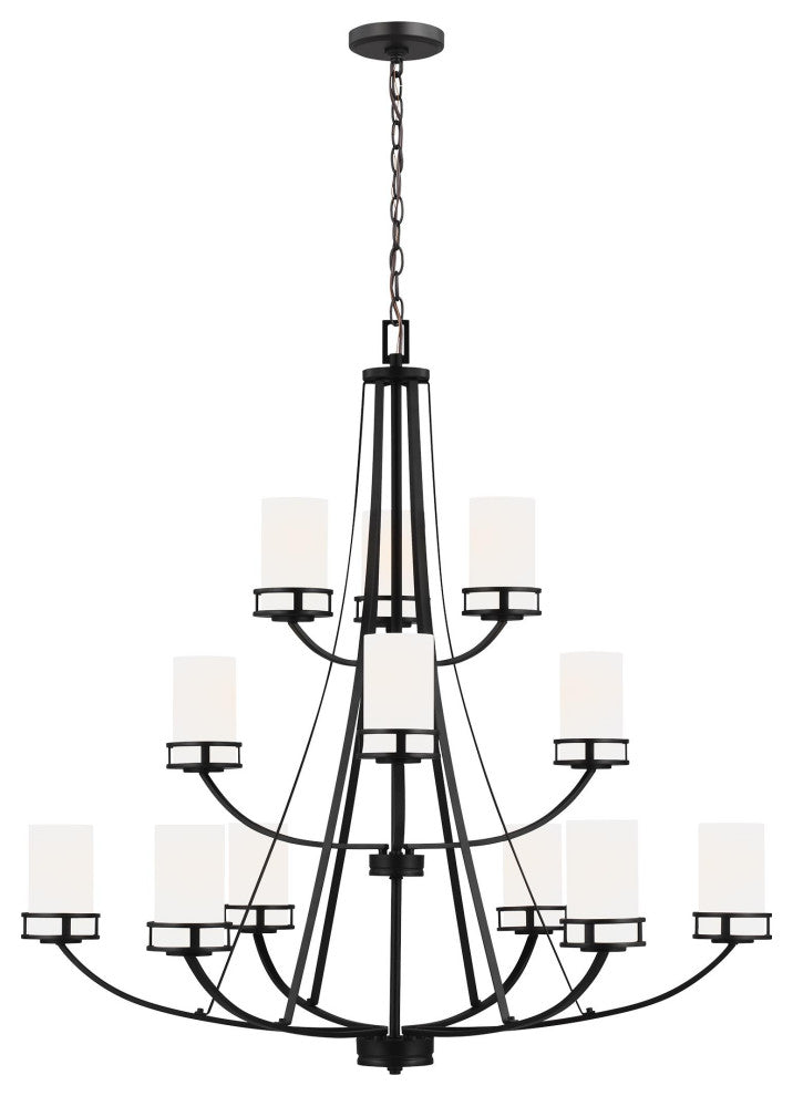 Robie 12-Light Chandelier, Midnight Black