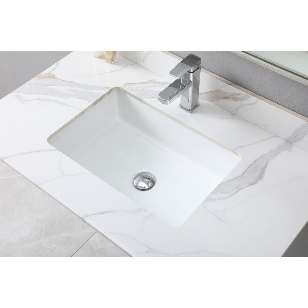 31"/ 37"/ 43" Carrara Gold Engineered Stone Bath Vanity Top, 37"