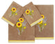 Linum Home Textiles 100% Turkish Cotton GIRASOL 4PC Embellished Towel Set