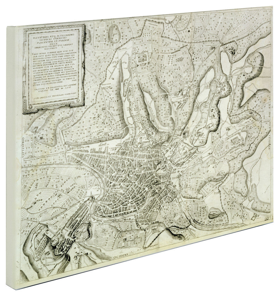 'Map of the City of Rome, 1557' Canvas Art by Antonio Lafreri