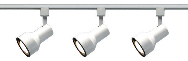 Nuvo Track Lighting 3-Light Incandescent Track Light Fixture, White