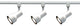 Nuvo Track Lighting 3-Light Incandescent Track Light Fixture, White