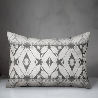 Gray Shibori 14x20 Outdoor Throw Pillow