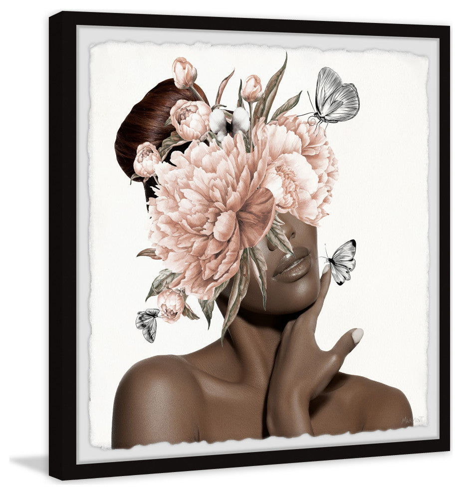 "Silence of a Woman" Framed Painting Print, 24x24