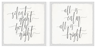 All Is Calm Diptych, 2-Piece Set, 24x24 Panels