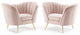 Armchair Accent Chair, Set of 2, Velvet, Pink, Modern, Living Lounge Hospitality