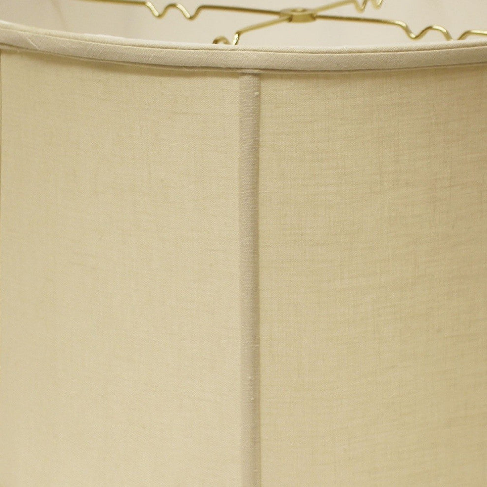 17" Pale Brown Throwback Drum Linen Lampshade