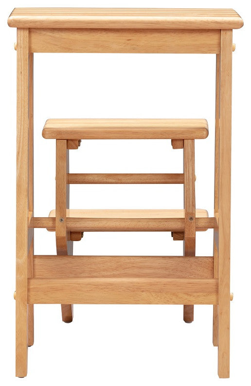 Niko Folding 3-Tier Step Stool, Natural, 24 Inch