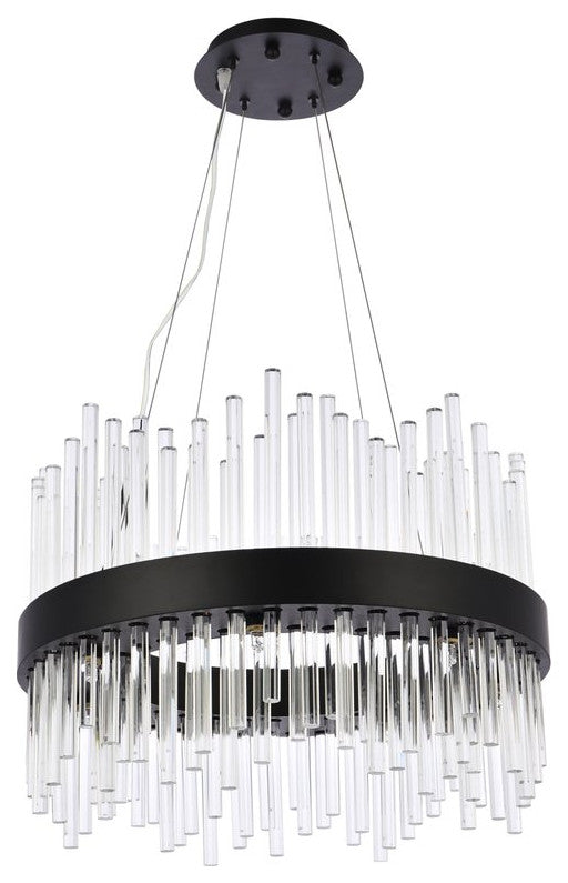 Modern Black 14-Light Pendant