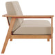 Lounge Loveseat Sofa, Wood, Brown Natural Taupe Gray, Modern, Outdoor Patio Cafe