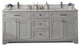 Livia Collection 72" Bathroom Vanity With Sink, Mirror, Countertop, Gray
