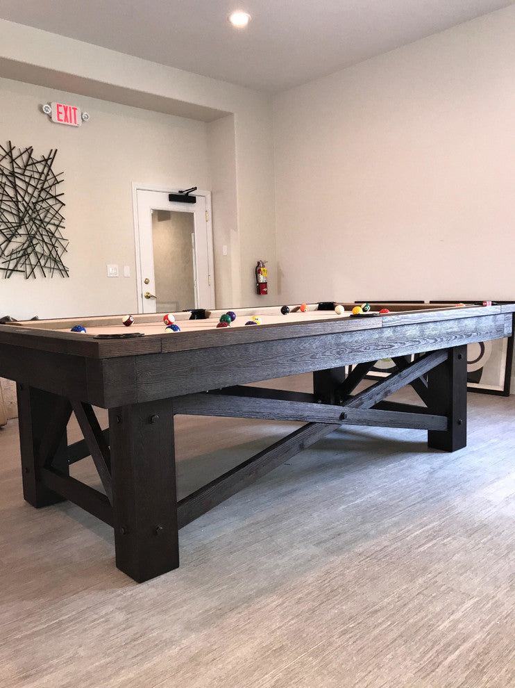 McCormick Pool Table in a Smokehouse Finish With Accessories