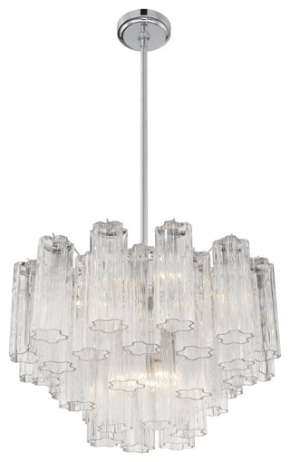 Crystorama Lighting Group ADD-308-CL Addis 9 Light 22"W Waterfall - Polished