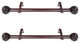 Zina 1" Diameter Side Curtain Rod 12-20" Long, Set of 2, Mahogany