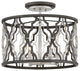 Hinkley Portico Medium Semi-Flush Mount, Glacial