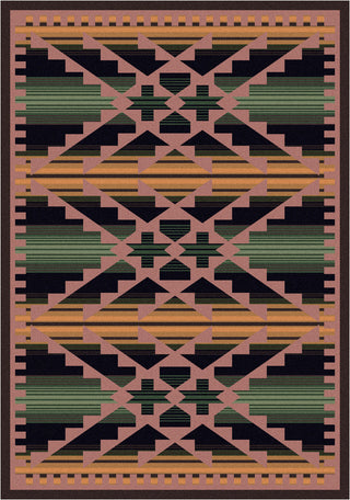 Saddle Blanket Rug, Periwinkle, 7'8x10'9
