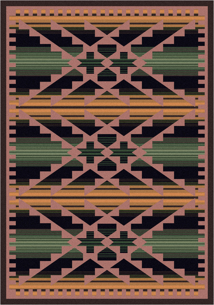 Saddle Blanket Rug, Periwinkle, 7'8x10'9