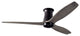 Arbor Flush Fan, Dark Bronze, 54" Graywash Blades, No Light, Wall Control